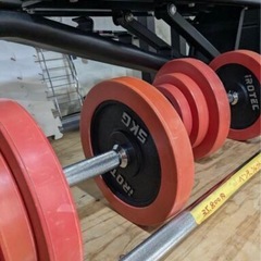 【トレーニングセット】【ベンチ＋シャフト＋スタンド＋ダンベル18kg×2】クリーニング済み【管理番号1113】野の画像