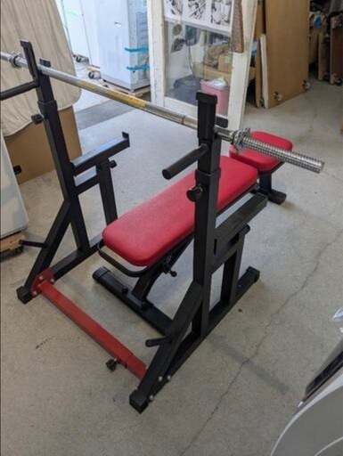 値下げしました‼️【トレーニングセット】【ベンチ＋シャフト＋スタンド＋ダンベル18kg×2】クリーニング済み【管理番号1113】野