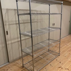 大型スチールラック 幅90cm 高167cm　5段 シルバーラック メタルラック オフィス使用 の画像