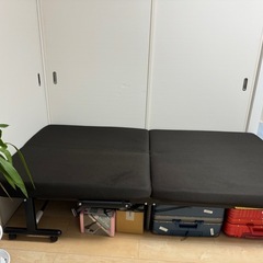 折りたたみベッドソファ(HY06 BR) ニトリの画像
