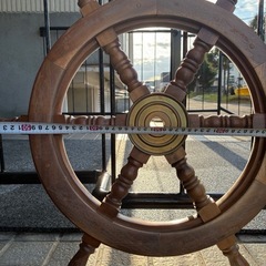 木製 船舶 ハンドル ラット 舵の画像