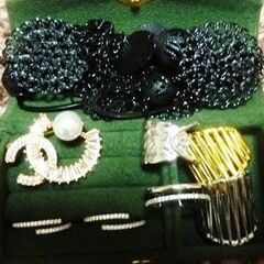 美品刻印等有無し混在アクセサリージュエリーお纏め8点【指輪リング6個、ブローチ1個、ロングネックレスペンダント1個】の画像