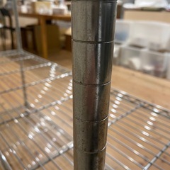 【取引中】大型スチールラック 幅120cm 高180cm 5段 シルバーラック メタルラック オフィス使用 の画像