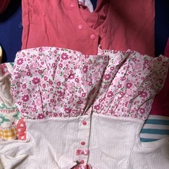 女の子👧ロンパース 分厚め 3点セットの画像