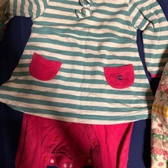 女の子👧ロンパース 分厚め 3点セットの画像