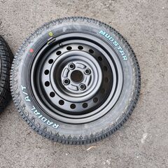 タイヤ新品！ ダイハツ純正 4本セット　155/65R14 マッドスター　ゴツゴツ　マットテレーン　オールテレーン　かっこいい　リフトアップの画像