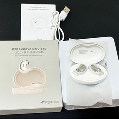 【新品】Lenovo  レノボ　 スリープイヤホン ホワイト 静音設計 睡眠用 Bluetooth ワイヤレス の画像