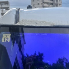 H27年式ウェイクターボ❗️板金の仕上がり悪い為、外装気にならない方向けです💦サビで　穴あき箇所ありだったので自家塗装&コーキング処理済み❗️走行距離51000km低走行ですが車検来月💦　クーラー🆗機関良好♪ 説明文必須‼️の画像