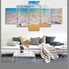 海　壁の絵　５枚パネルの画像