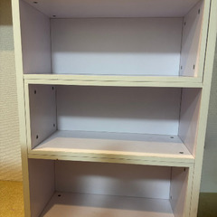 ホワイト棚 幅伸縮可能 L字にも出来る！の画像