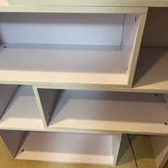 ホワイト棚 幅伸縮可能 L字にも出来る！の画像