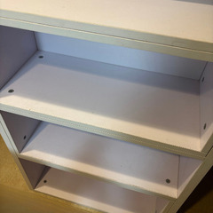 ホワイト棚 幅伸縮可能 L字にも出来る！の画像