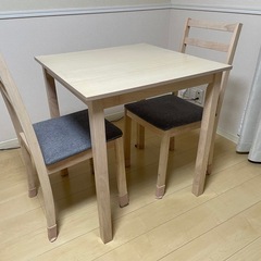 【11/28.29引き渡し】2人用ダニングテーブルチェアセットの画像