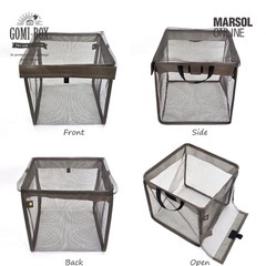 ゴミネット ゴミ箱 屋外 日本製 45L×約1〜3袋 抗菌ゴミボックス 90L〜165L ゴミステーション カラスよけネット 45リットル ふた付き 軽量 畳める 戸別回収 大容量 折り畳み式 折りたたみ 分別 ダストボックス ごみ 一軒家 おしゃれ 戸別収集の画像