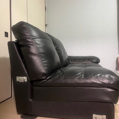 ニトリ　ソファー　レザー　2人の画像