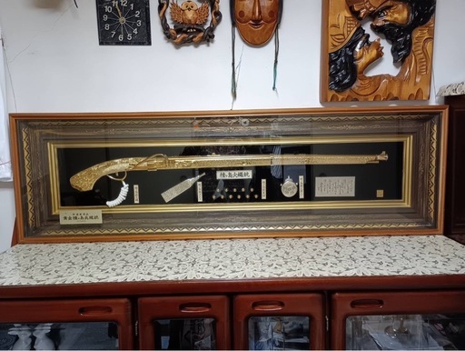 美術品　火縄銃の置物