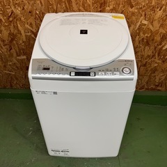 339 送料設置無料　シャープ　洗濯機　8㌔ 熱乾燥4.5㌔　冷蔵庫の画像