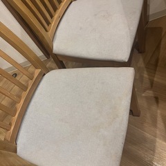 【無料】IKEA木製ダイニングテーブル＆椅子2脚セット／11月〇日までに引き取り希望（住之江公園駅近く）の画像