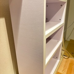 ホワイト棚 幅伸縮可能 L字にも出来る！の画像
