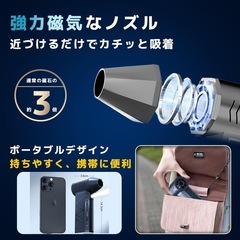 【新品未使用】エアダスター 電動エアダスター ブロワー ハンディクリーナー小型 コードレスの画像