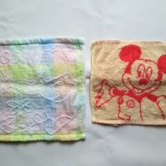 第一生命 ミッキーマウス くまのプーさん タオルハンカチ2枚＆メモ帳2冊の画像