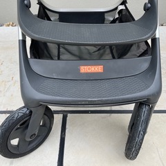 ベビーカー　ストッケ　グレー　レインカバー&メッシュカバー付きの画像