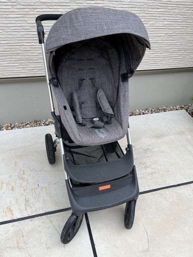 ベビーカー　ストッケ　グレー　レインカバー&メッシュカバー付き