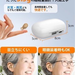 【新品未使用】集音器 高齢者 簡単操作 自動電源 4段階音量調整 音声拡聴器の画像
