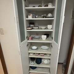 ホワイト 食器棚 の画像