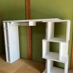 Francfranc フランフラン リトモ カウンター テーブル デスク ドレッサー キャビネット ホワイトの画像