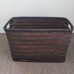 竹素材の籠　整理籠　2点　の画像