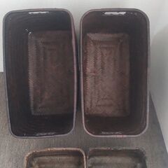 竹素材の籠　整理籠　2点　の画像