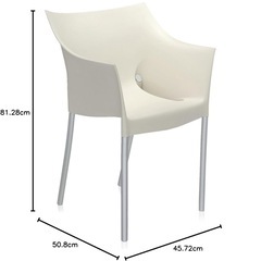 美品【Kartell カルテル】スタッキングチェア パステルイエロー　椅子 ドクターノー イタリア デザイナーズ フィリップ・スタルクの画像