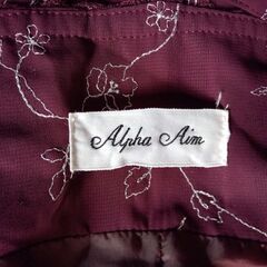 Alpha Aim バーガンディ×銀糸刺繍 花蔦柄 キャミソールワンピース ミニ丈 Mくらいの画像