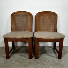 『karimoku』カリモク ダイニングチェア 食卓チェア リビングチェア ラタンバック チェア 椅子 イス ラタン 2脚セット RWcha111の画像