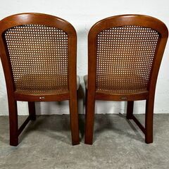 『karimoku』カリモク ダイニングチェア 食卓チェア リビングチェア ラタンバック チェア 椅子 イス ラタン 2脚セット RWcha111の画像