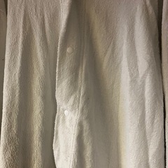 無印良品 白 ふっくらパイルバスローブの画像