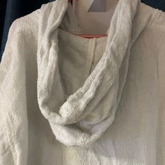 無印良品 白 ふっくらパイルバスローブの画像