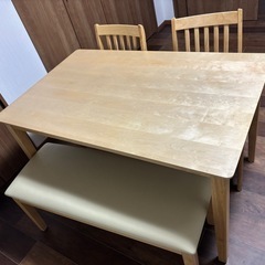 ダイニングテーブル チェア セット ベンチの画像