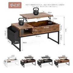 IKIFLYローテーブル ホワイト の画像