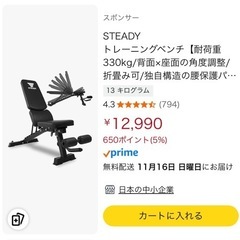 🎯 ほぼ未使用！STEADY アドバンスモデル トレーニングベンチ の画像