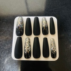 ブラックマットネイル 10個セットの画像