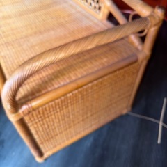 GYP1113 ラタン家具　籐家具　チェスト ２段　ベンチ風 の画像