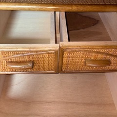GYP1113 ラタン家具　籐家具　チェスト ２段　ベンチ風 の画像