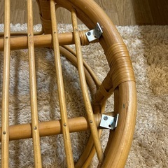 ラタンチェア　オットマン付きの画像