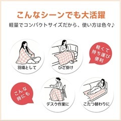 電気毛布 ブランケット 電機敷毛布 洗える　140×80 タイマー付　丸洗いの画像