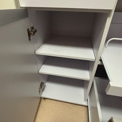 キッチン家電収納棚 ホワイト コンセント2個口 キャスター付の画像