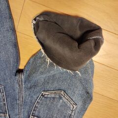 子供用 冬デニム風パンツ（暖か裏起毛・新品）80-120cm程度の画像