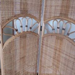 籐の衝立　ラタンスクリーン　の画像