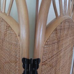 籐の衝立　ラタンスクリーン　の画像